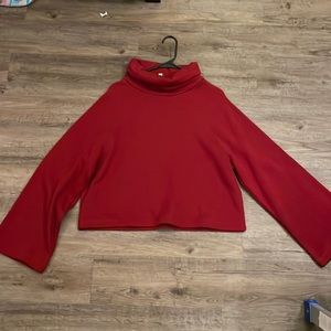 Fabletics Cropped Fleece Turtleneck Sweatshirt